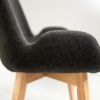 Chaise design cocon de fabrication française / tissu gris anthracite / ARTMETA