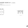 Guide des dimensions pour table 4 personnes / Table Aubier en bois massif ARTMETA