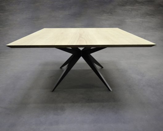 ARTMETA table papillon carrée table bois massif et metal