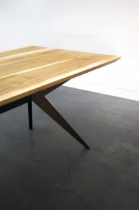 ARTMETA table Papillon / Bois de Frêne olivier