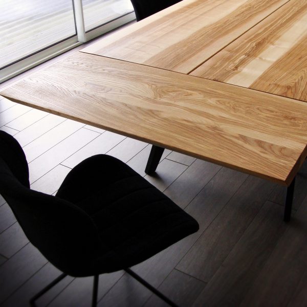 Table Amazone de salle à manger / métal et bois massif