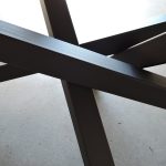 ARTMETA pied de table mikado acier et bois massif