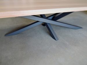 ARTMETA table mikado acier et bois massif