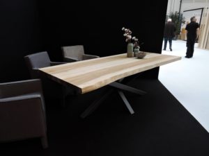 ARTMETA table mikado acier et bois massif