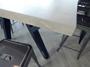ARTMETA table sur mesure XXL 7 mètres courbe Hamelin metal et bois massif