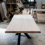 Table mikado en acier et bois massif sur mesure / ARTMETATable mikado en acier et bois massif sur mesure / ARTMETA