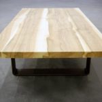 ARTMETA / table basse Ruban en acier et bois massif