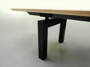 ARTMETA / table Mecano en acier et bois massif