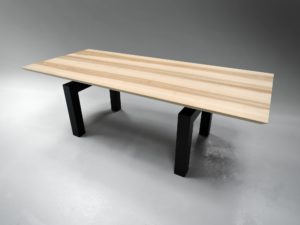 ARTMETA / table Mecano en acier et bois massif