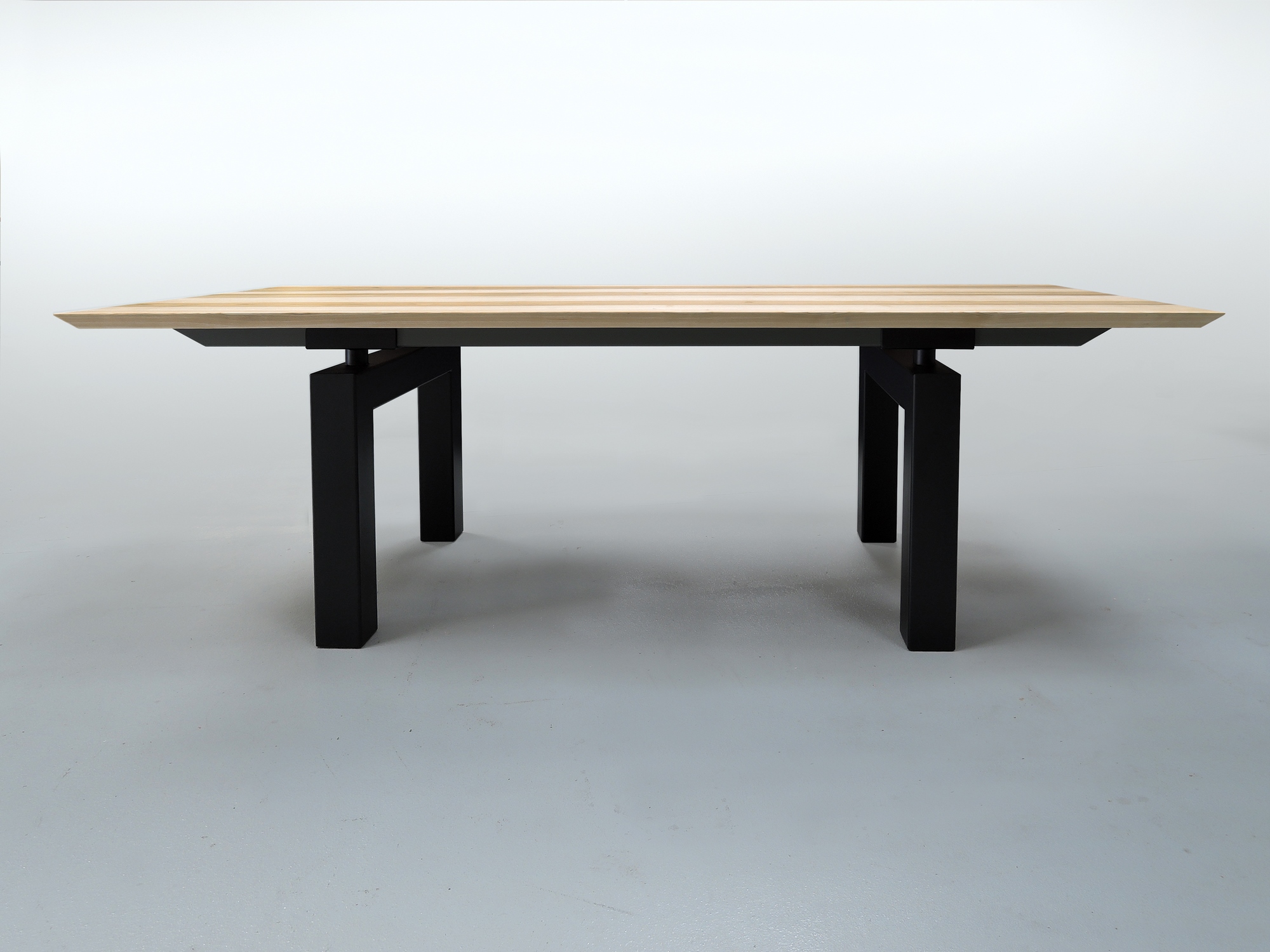 Table acier bois Mecano sur mesure / ARTMETA