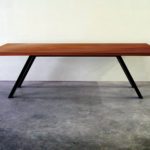 ARTMETA table élémentaire acier et bois massif
