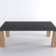 Table en céramique Contraste / Plateau en Dekton Kelya 12 mm / Pieds en chêne massif Français / Fabrication artisanale et sur mesure ARTMETA