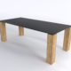 Table en céramique Contraste / Plateau en Dekton Kelya 12 mm / Pieds en chêne massif Français / Fabrication artisanale et sur mesure ARTMETA