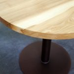 ARTMETA table bistrot ronde métal et bois massif