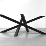 ARTMETA / pied de table metal Mikado sur mesure en acier