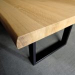 ARTMETA / table Urbaine / finitions en acier et bois massif / fabrication artisanale française et sur mesure