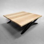 ARTMETA table basse signature sur mesure bois massif et acier