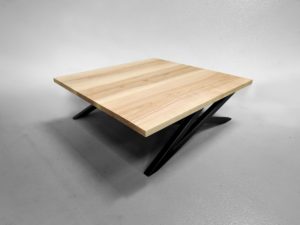 ARTMETA table basse signature sur mesure bois massif et acier