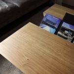 ARTMETA / table basse REVUE en acier et bois massif