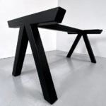 ARTMETA / pied Aubier acier sur mesure / table Aubier