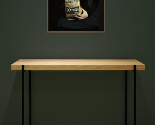 ARTMETA / console bois métal Passe partout en acier et bois massif