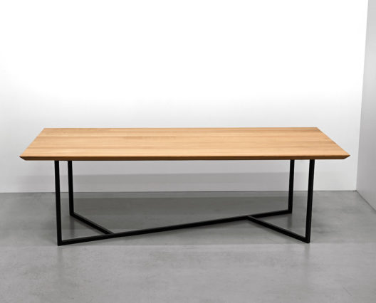 Table bois et metal modèle Empreinte ARTMETA / Fabrication artisanale et sur mesure