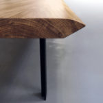 ARTMETA / table ALBATROS sur mesure en bois massif et piétement acier