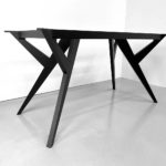 ARTMETA / pied de table "Ma Reine" sur mesure / Aluminium pleine masse