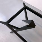 ARTMETA / Pied de table Ma Reine sur mesure en aluminium pleine masse
