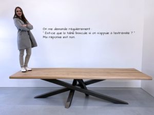 Table Mikado ARTMETA acier et bois massif