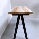 Table mange debout en acier et bois massif / modèle Aubier ARTMETA