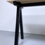 Table mange debout en acier et bois massif / modèle Aubier ARTMETA