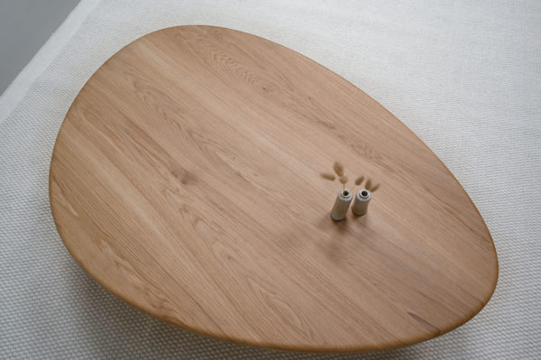 Table basse Galet bois massif et metal