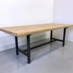 Table Campagne / bois massif et acier / fabrication sur mesure ARTMETA