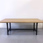 Table Campagne / bois massif et acier / fabrication sur mesure ARTMETA