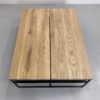 Table basse Aiguille double plateau en acier et bois massif / fabrication sur mesure ARTMETA