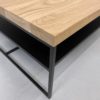 Table basse Aiguille double plateau en acier et bois massif / fabrication sur mesure ARTMETA