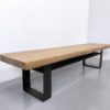 Banc tv Ruban / Acier et bois massif / mobilier sur mesure / ARTMETA