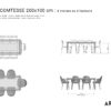 Guide des dimensions pour table 8 personnes / Table bois Comtesse / Fabrication artisanale Française ARTMETA