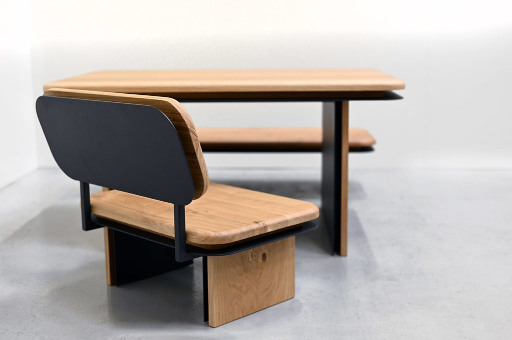 Mobilier japonais pour cabinet de shiatsu fabrication artisanale et sur mesure en acier et bois massif 1 atelier kenko eric brunet