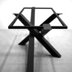 Pied de table Mikado en acier et sur mesure avec cadre (pour plateau fin) / Fabrication artisanale / ARTMETA