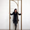 Grande porte avec arrondi couleur laiton