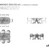Guide des dimensions pour table 6 à 8 personnes / Table Mikado en céramique ARTMETA / Forme superellipse
