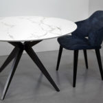 Table ronde en céramique Dekton Aura / Diamètre 130 cm / Fabrication artisanale et sur mesure ARTMETA