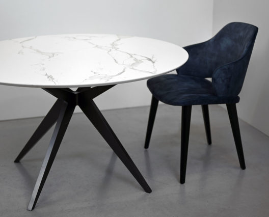 Table ronde en céramique Dekton Aura / Diamètre 130 cm / Fabrication artisanale et sur mesure ARTMETA