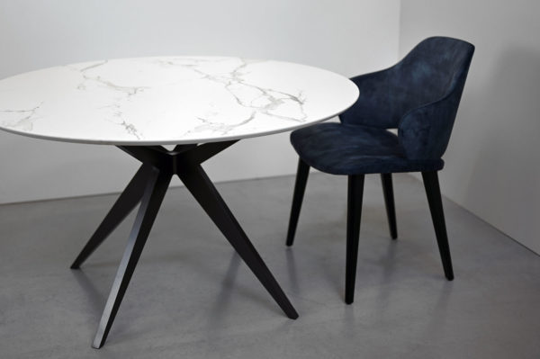 Table ronde en céramique Dekton Aura / Diamètre 130 cm / Fabrication artisanale et sur mesure ARTMETA