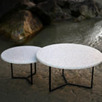 Duo tables basses coquillage en terrazzo OSTREA DESIGN