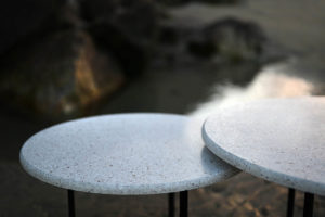 Duo tables basses coquillage en terrazzo OSTREA DESIGN