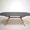 Table céramique pied bois Papillon / Fabrication artisanale française ARTMETA