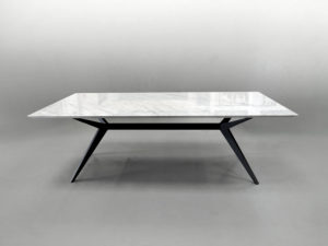 Table Papillon avec plateau en marbre de carrare